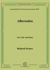 Allerseelen,for Cello and Piano P.O.D cover